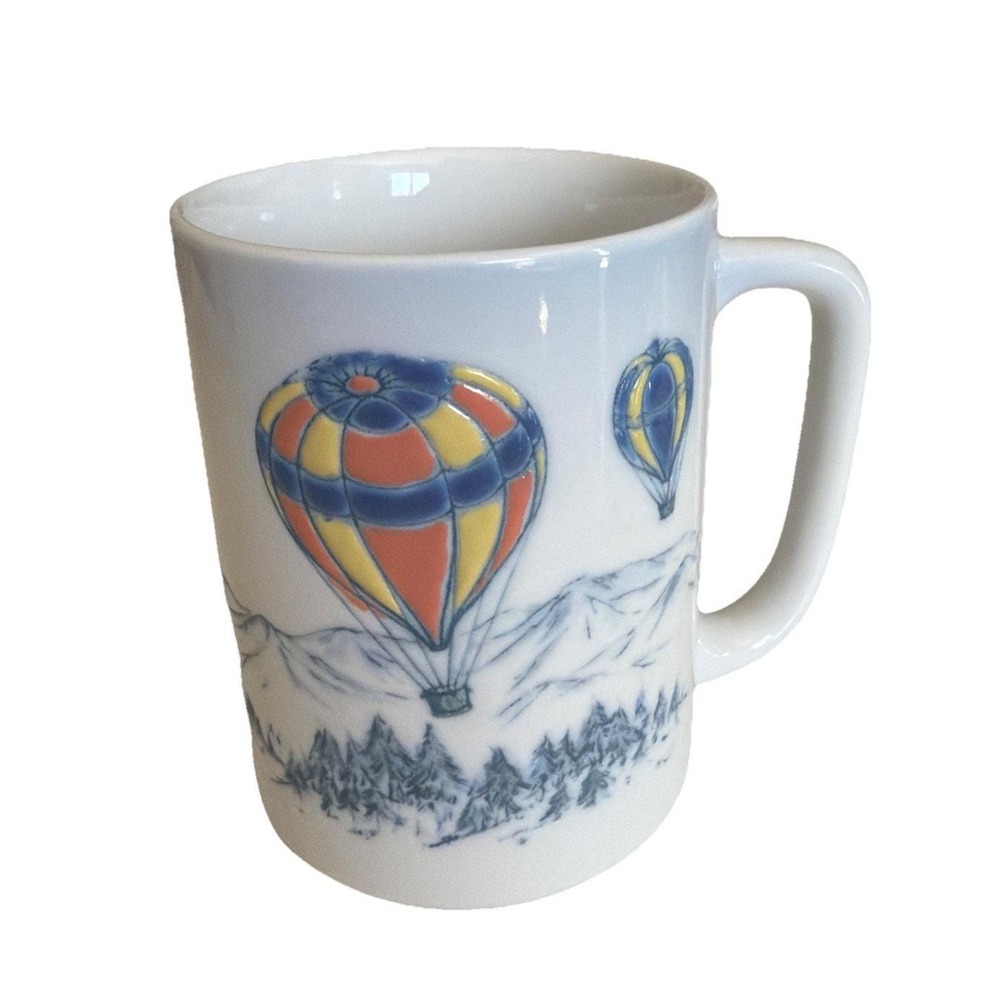 Otagiri Japan Hot Air Balloons Embossed Coffee‎ Tea Mug Cup